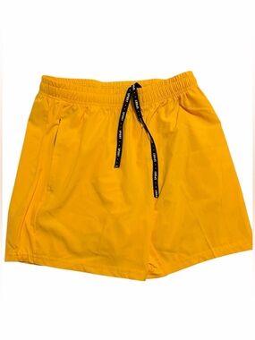 Sporto Yellow Athletic Shorts with Black Drawstring(006)